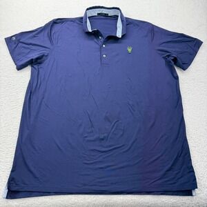GREYSON Golf Polo Shirt Navy Blue Short Sleeve Embroidered Logo Mens XXL